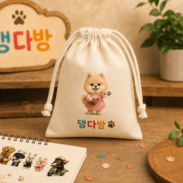 스트링 파우치 굿즈 시안