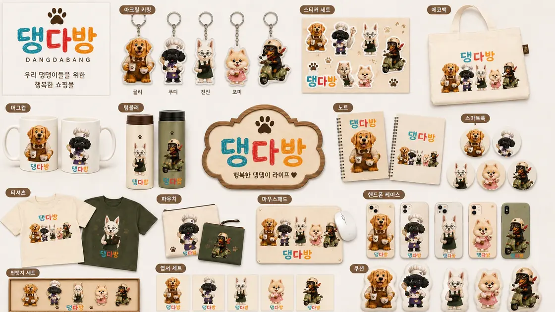 댕다방 굿즈 공모전 전체 구성