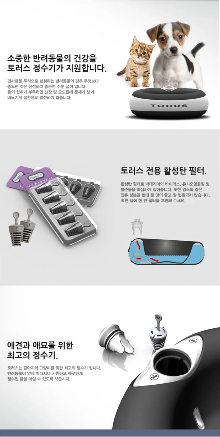 헤이렉스 토러스 반려동물 정수기 2리터 상세정보 8
