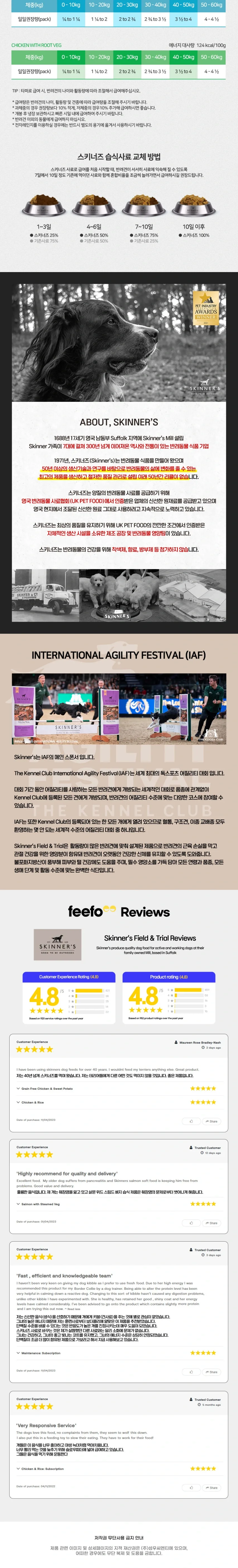 스키너즈 필드 & 트라이얼 퍼피 앤 주니어 치킨 & 가든 베지 습식 파테 390g 상세정보 2