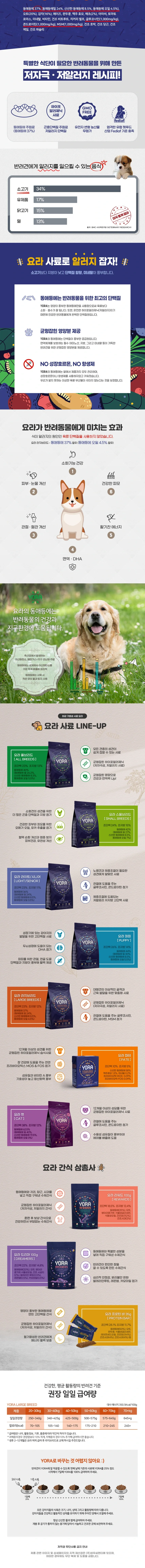 요라 사료 YORA 라지브리드 12kg 인섹트 저알러지 눈물 강아지 곤충 상세정보 2