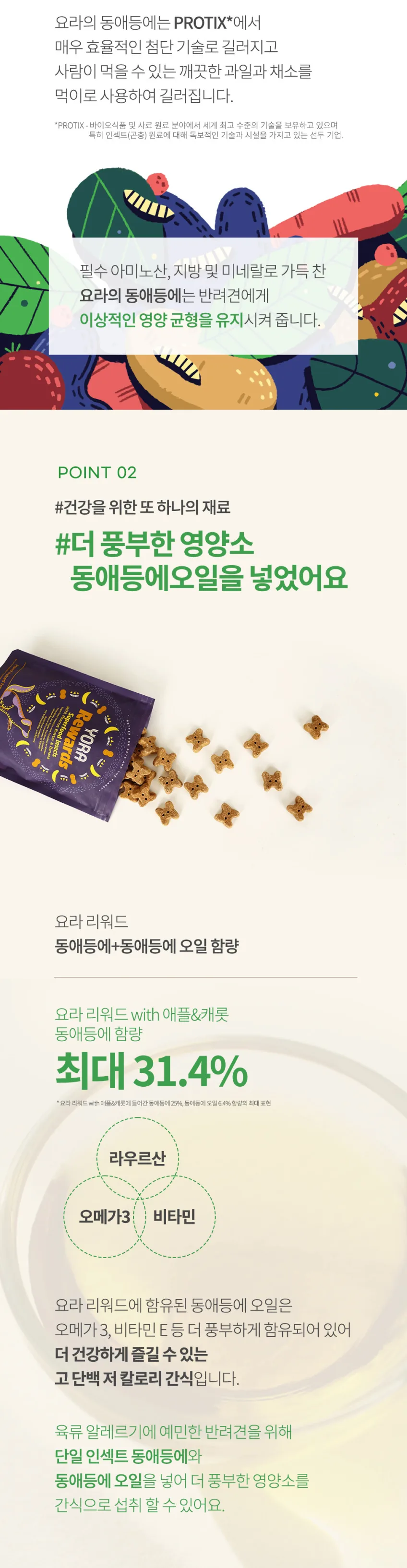 요라 리워드 반려견 인섹트간식 100g 애플&캐롯, 피넛버터&바나나 상세정보 7